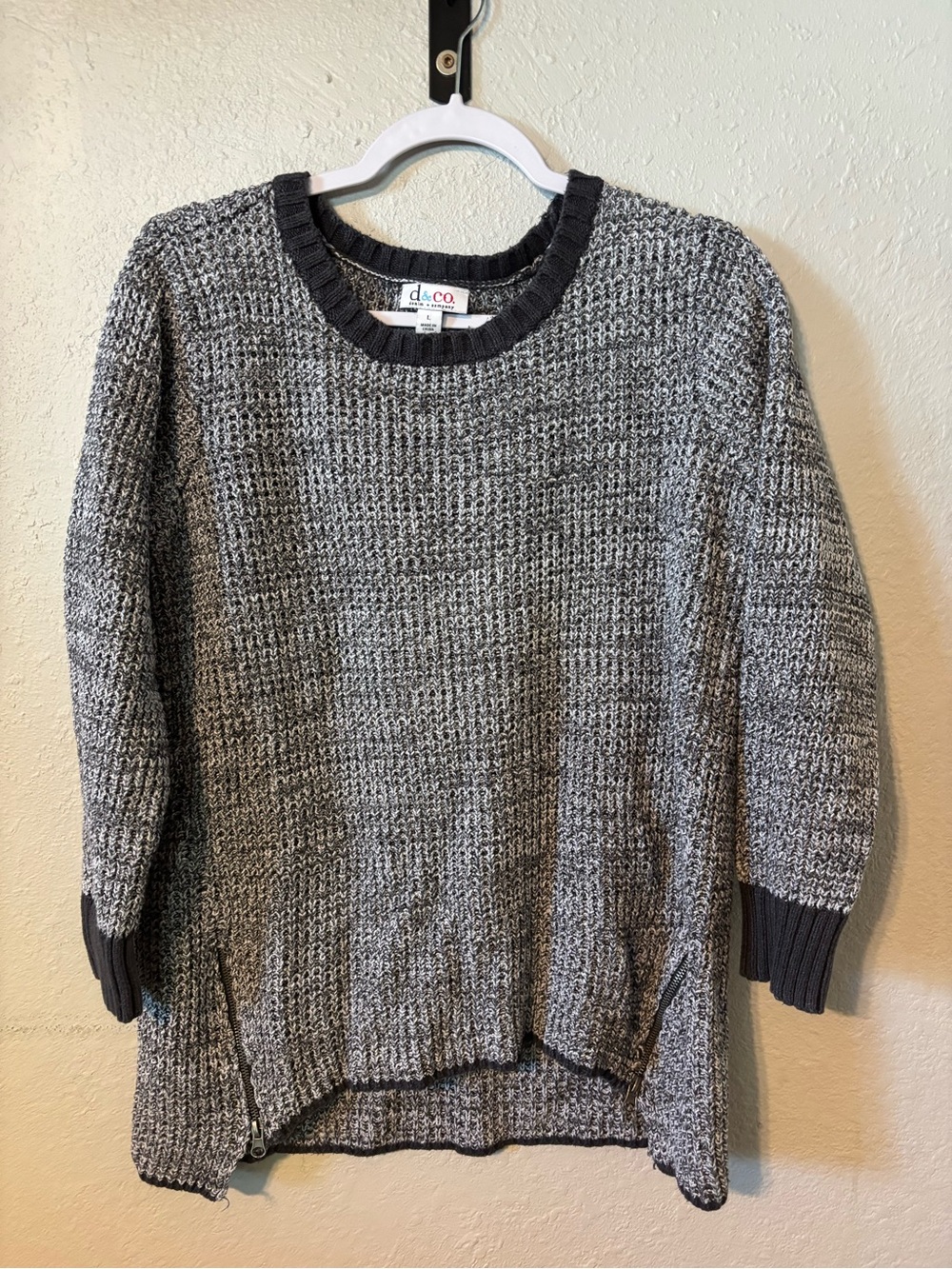 Women's Charcoal Marled Crewneck Sweater